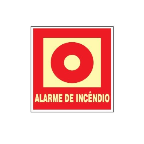 Placa de Sinalização E2 alarme de incêndio REF - 1121