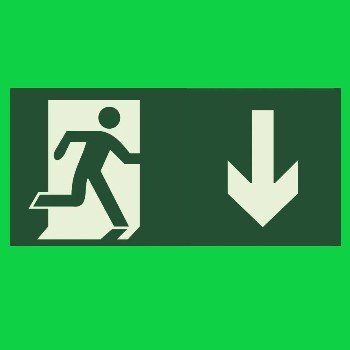 Placa de Sinalização S3 seta para baixo REF - 1296