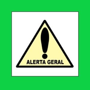 Placa de sinalização A1 alerta geral 20 x 20 REF - 1510