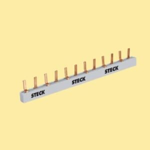 Barramento pente  bifasico /P2 1 Metro 80A Din 1000mm S2F1000B - STECK REF - 2205