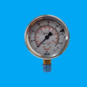 Manômetro 63MM gel 21353063L R1/4 NPT 150 PSI / 10K - WIKA REF - 1735