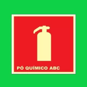 Placa de sinalização E5 extintor abc 20 x 20 REF -1112