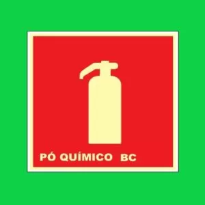 Placa de sinalização E5 extintor bc 20 x 20REF - 1845