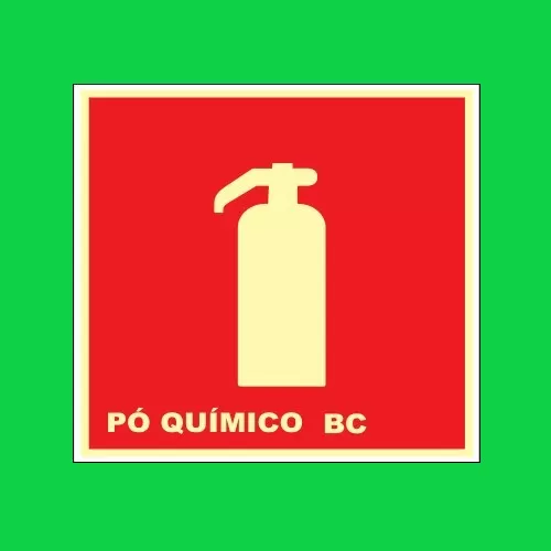 Placa de sinalização E5 extintor bc 20 x 20REF - 1845