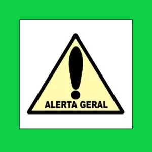 Placa de sinalização A1 alerta geral 20 x 20 REF - 1510
