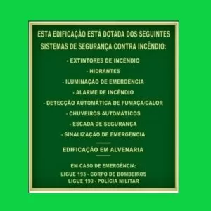 Placa de sinalização 40 x 30  M1 I REF - 1299
